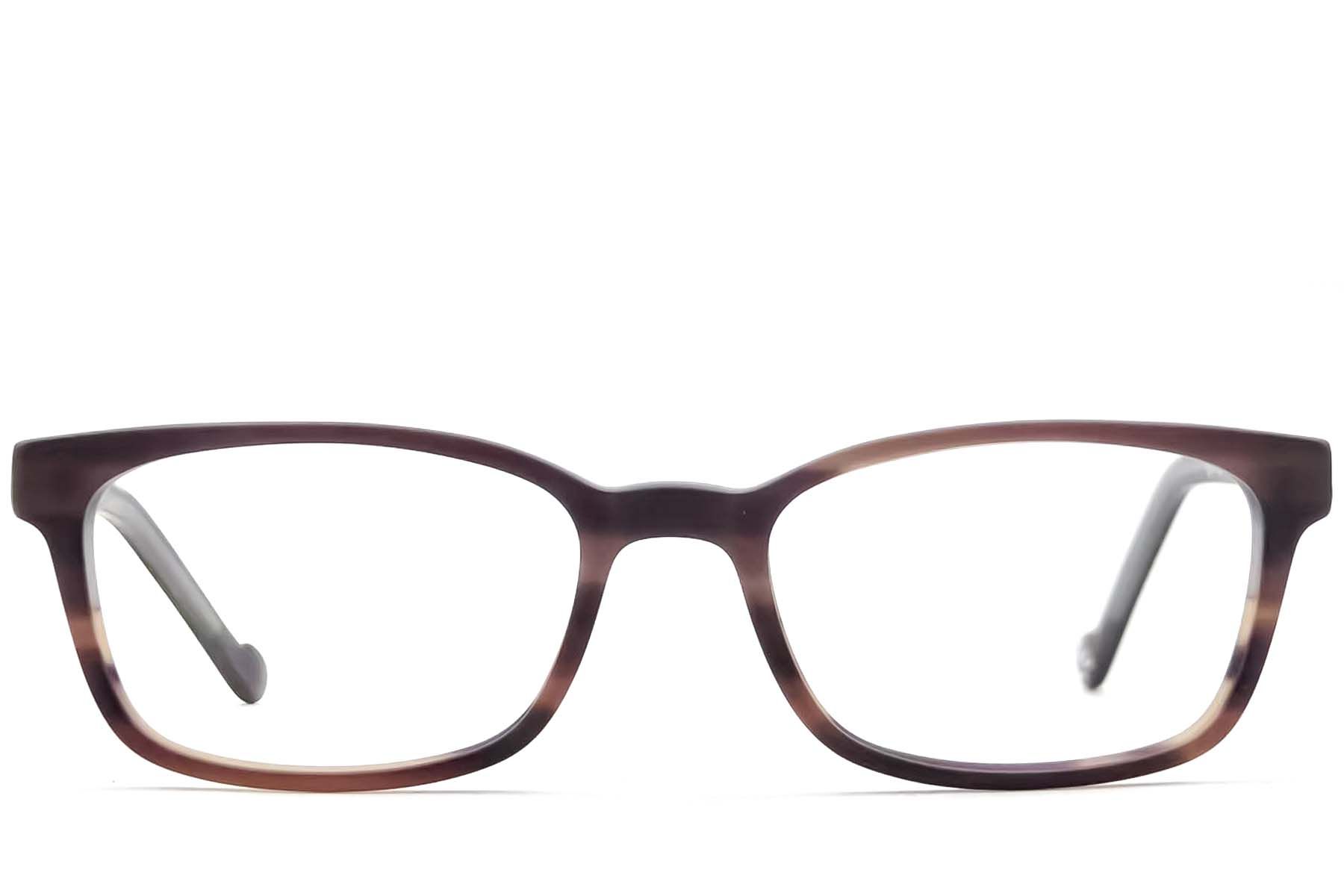 Rectangular Brown Acetate Glasses #BS2012-3568