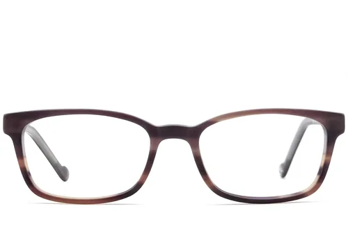 Lunettes rectangulaires en acétate brun #BS2012-3568