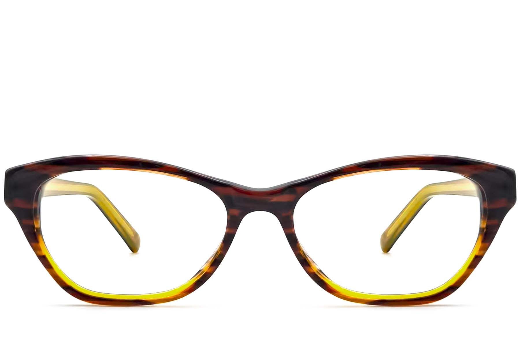 Occhiali in acetato marrone farfalla #BS2012-3573