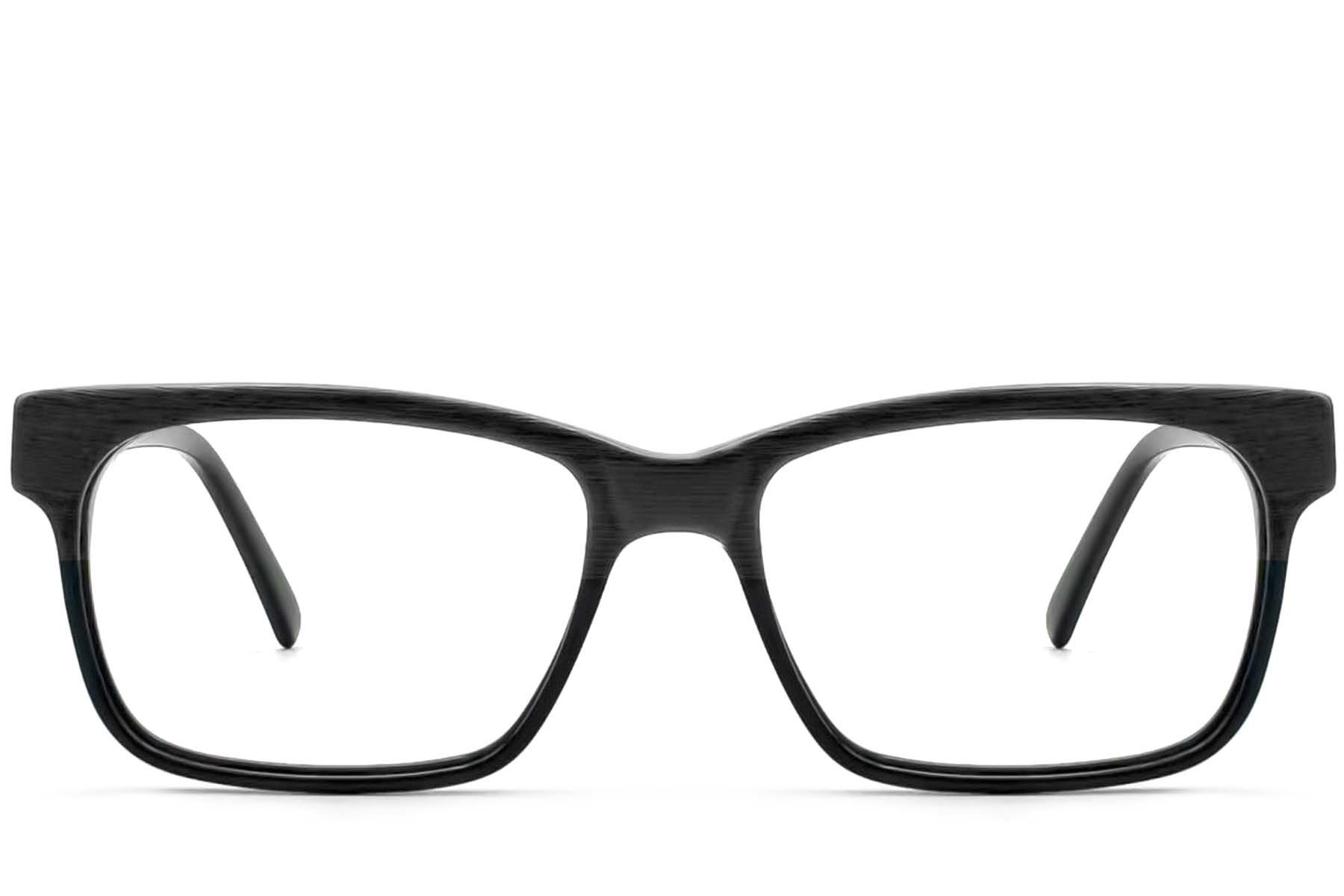 Rectangular Black Acetate Glasses #BS2012-3580