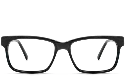 Lunettes rectangulaires en acétate noir #BS2012-3580