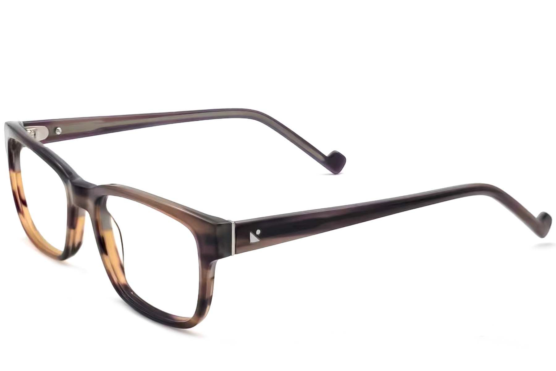 Rectangular Brown Acetate Glasses #BS2012-3585