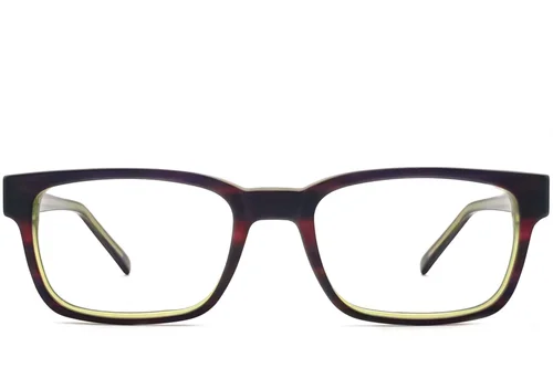 Verres rectangulaires en acétate rouge #BS2012-3586