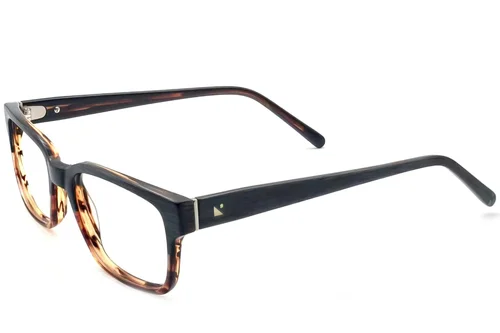 Lunettes rectangulaires en acétate brun #BS2012-3587