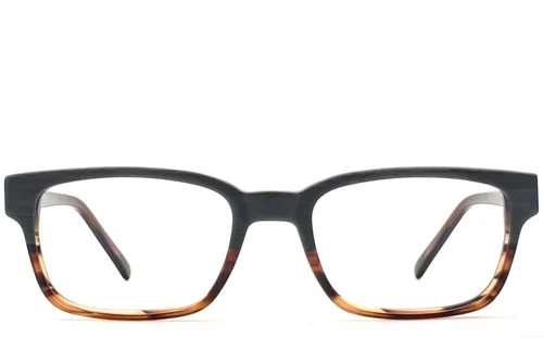 Lunettes rectangulaires en acétate brun #BS2012-3587
