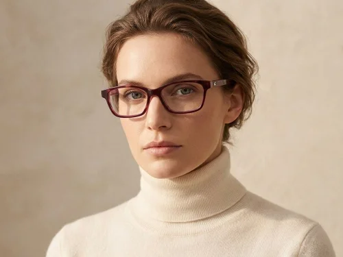 Lunettes rectangulaires en acétate violet #BS2012-3589