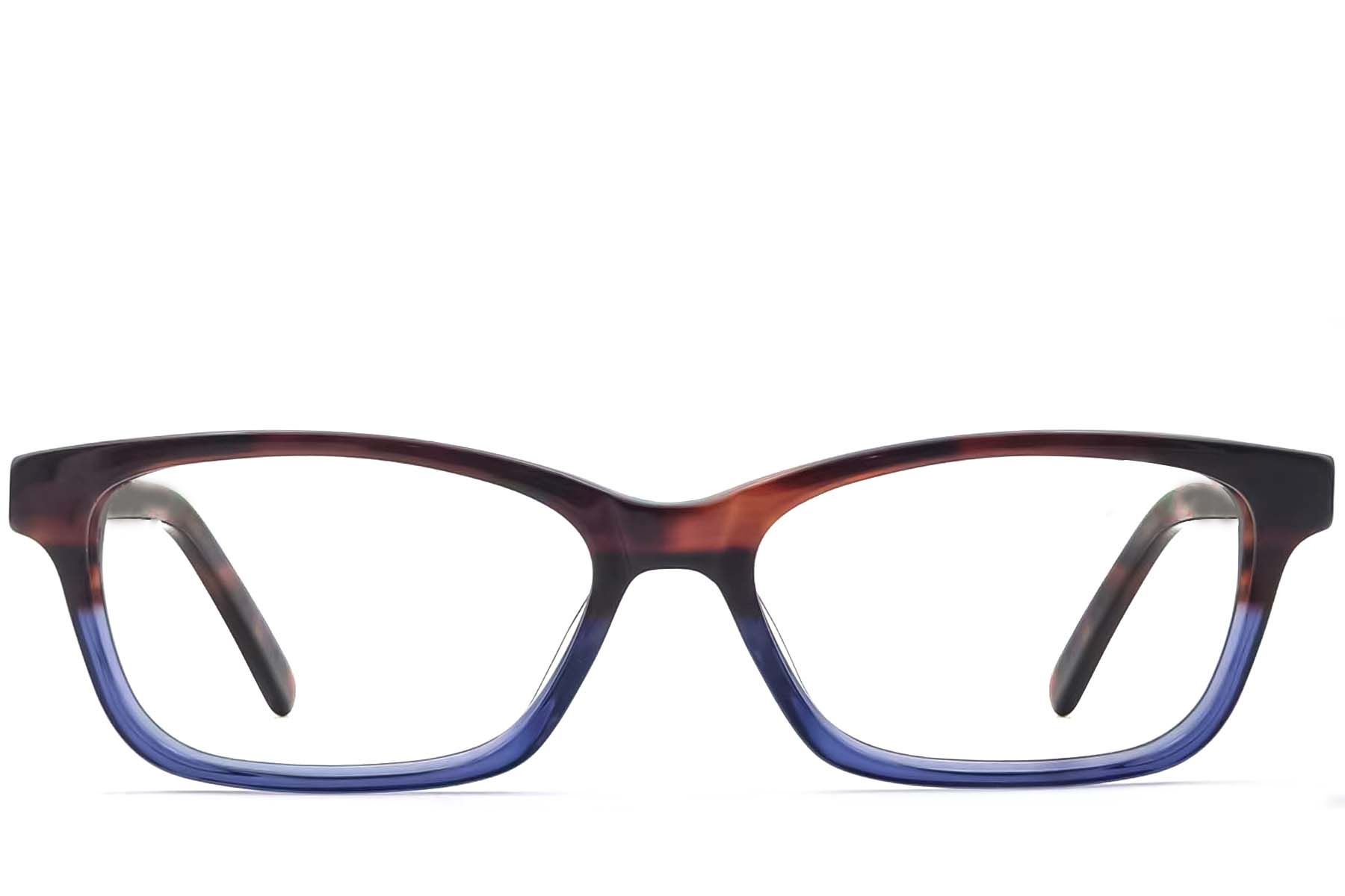 Rectangular Blue Acetate Glasses #BS2012-3590