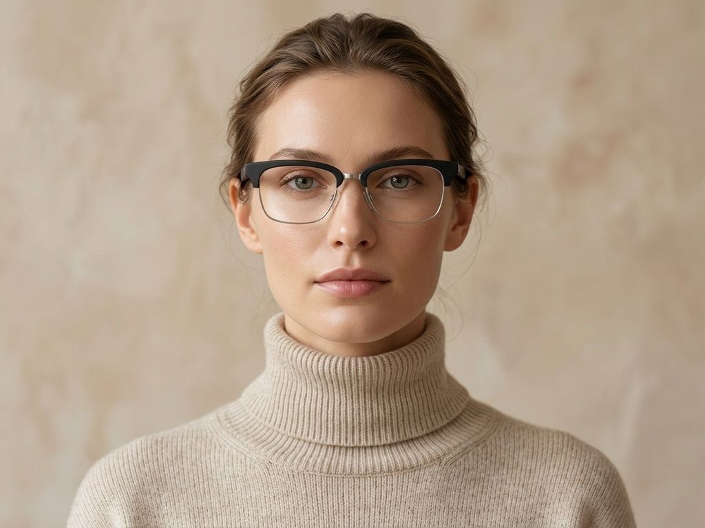 Rectangular Black Acetate Glasses #BS2012-3595