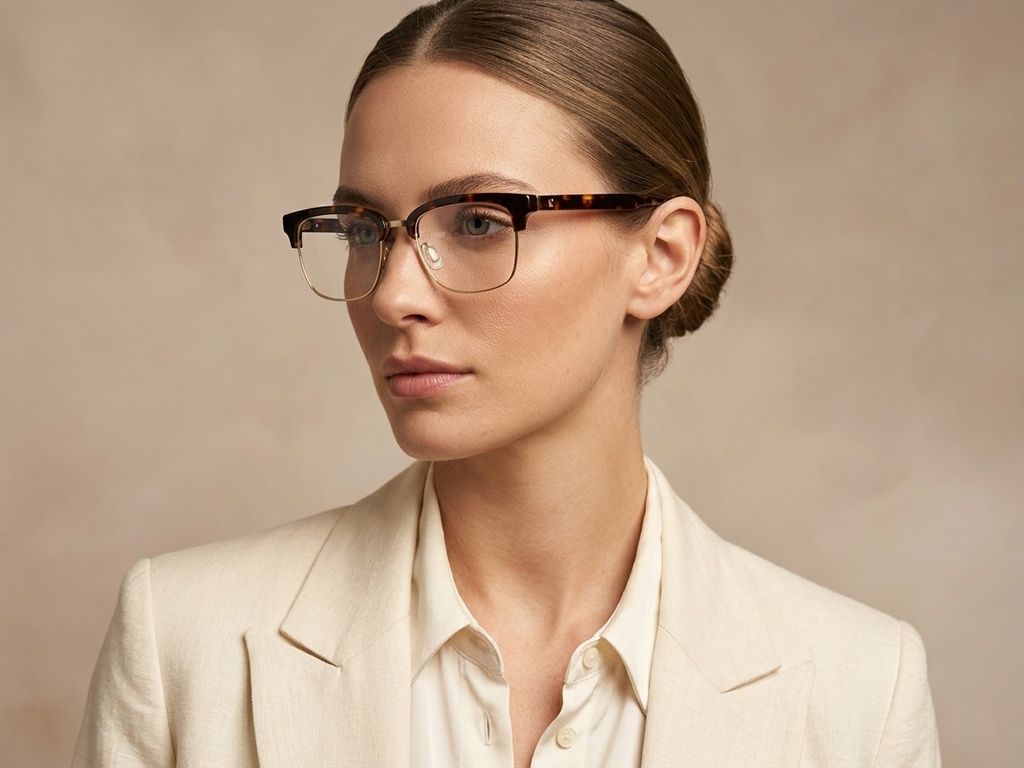 Rectangular Tortoiseshell Acetate Glasses #BS2012-3597