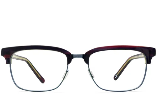 Verres rectangulaires en acétate rouge #BS2012-3598