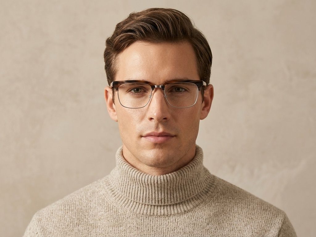 Rectangular Pattern Acetate Glasses #BS2012-3599