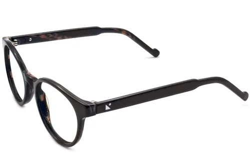 Lunettes ovales en acétate brun #BS2012-3601