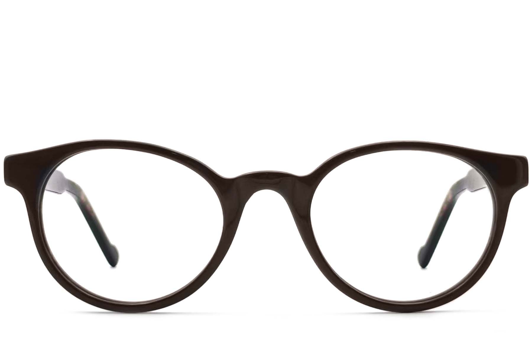 Bicchieri ovali in acetato marrone #BS2012-3601