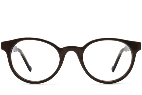 Lunettes ovales en acétate brun #BS2012-3601