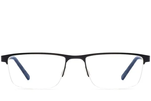 Lunettes semi-cerclées en métal noir #BS2012-3603