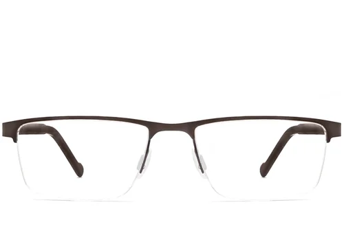 Lunettes semi-cerclées en métal marron #BS2012-3605