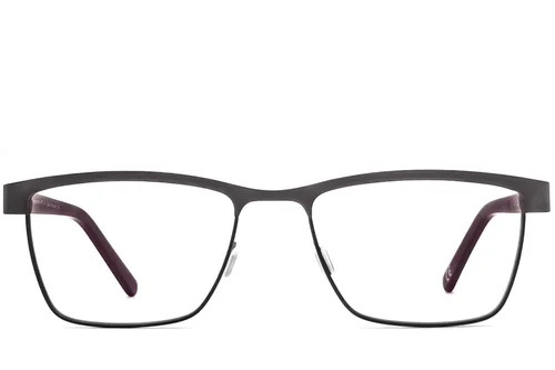 Lunettes rectangulaires en acétate gris #BS2012-3610