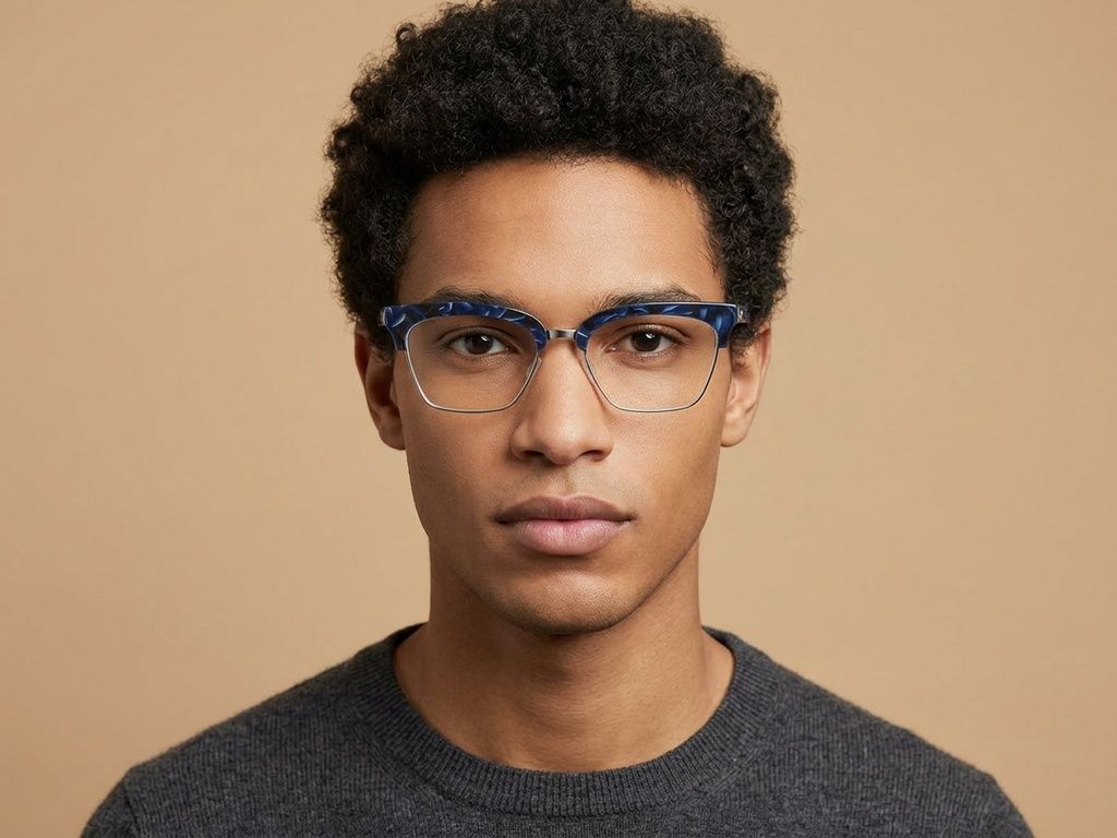 Rectangular Black Acetate Glasses #BS2012-3615
