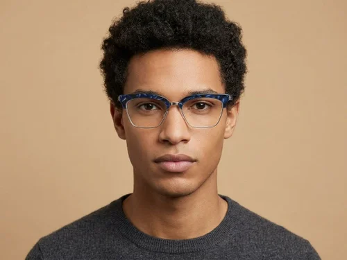Lunettes rectangulaires en acétate noir #BS2012-3615