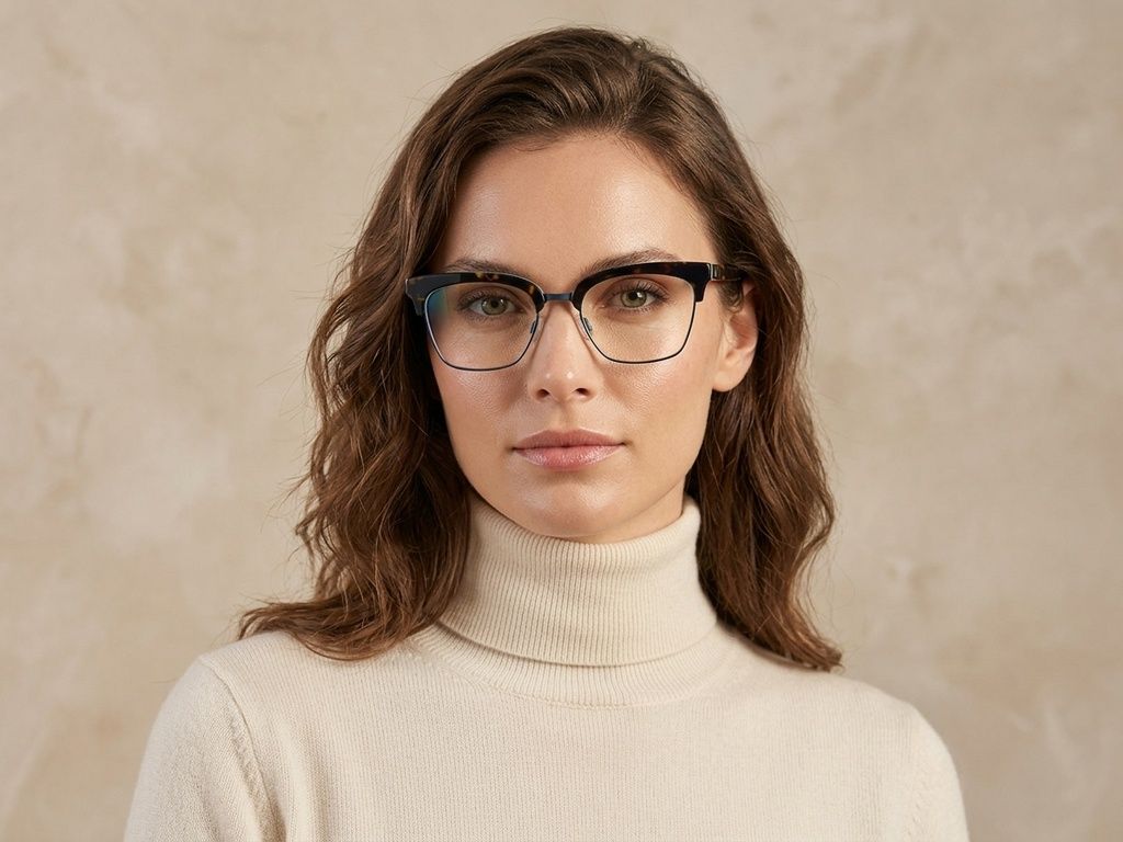 Rectangular Black Acetate Glasses #BS2012-3616