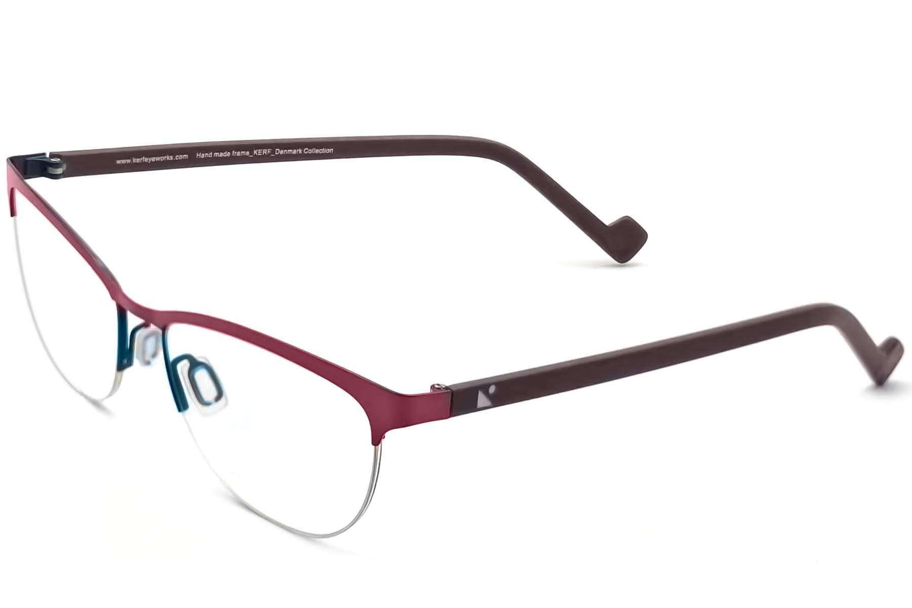 Occhiali in acetato rosso semi-senza montatura #BS2012-3619