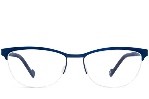 Lunettes semi-cerclées en acétate bleu #BS2012-3620