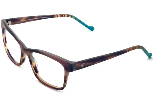 Lunettes rectangulaires en acétate brun #BS2012-3632