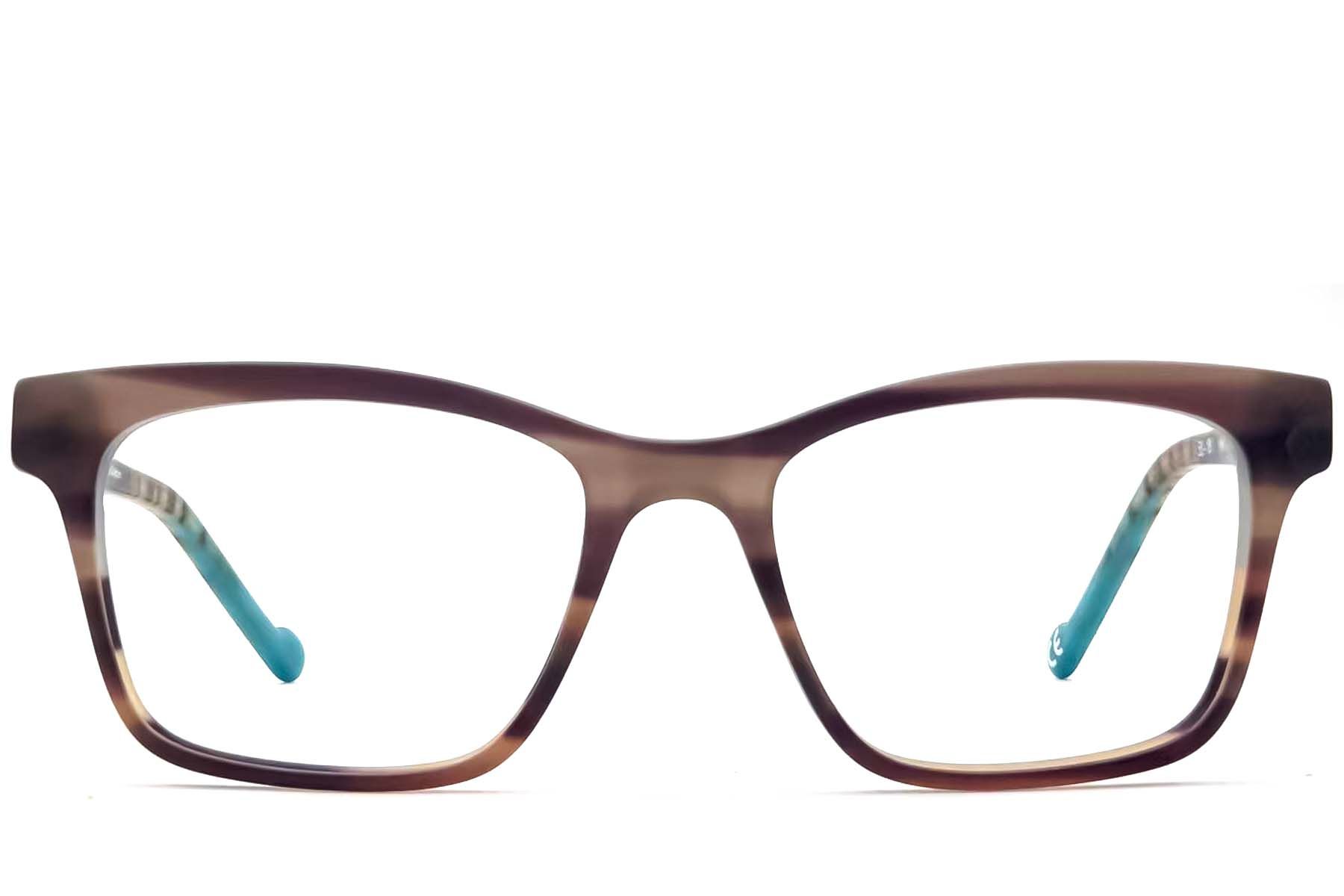 Rectangular Brown Acetate Glasses #BS2012-3632