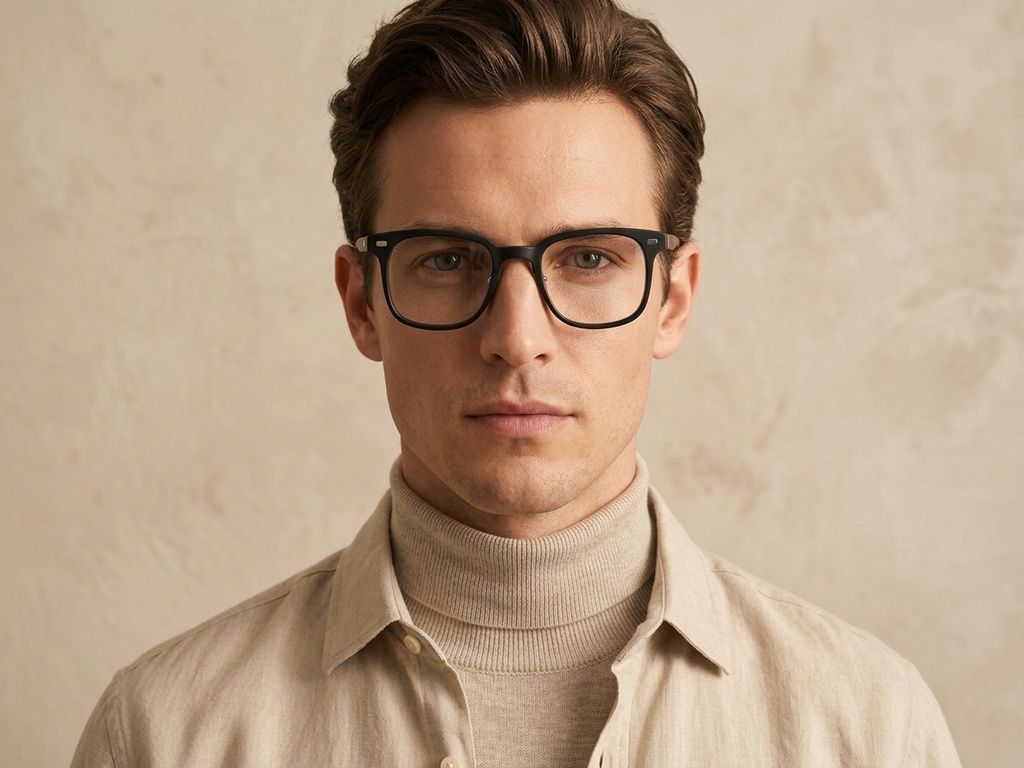 Rectangular Black Acetate Glasses #BS2012-3640