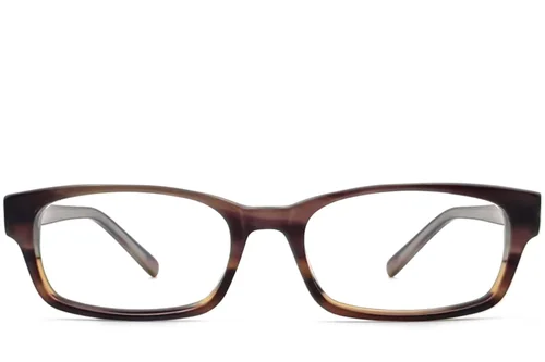 Lunettes rectangulaires en acétate brun #BS2012-3658