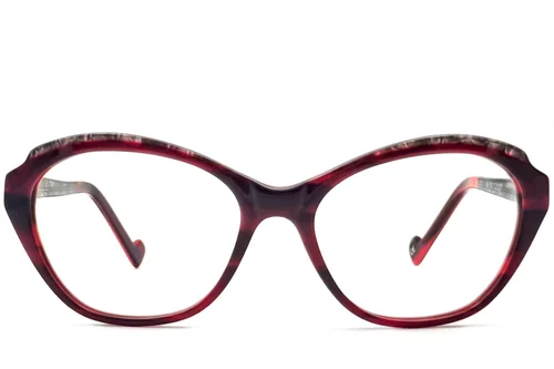 Lunettes papillon en acétate rouge #BS2012-3663