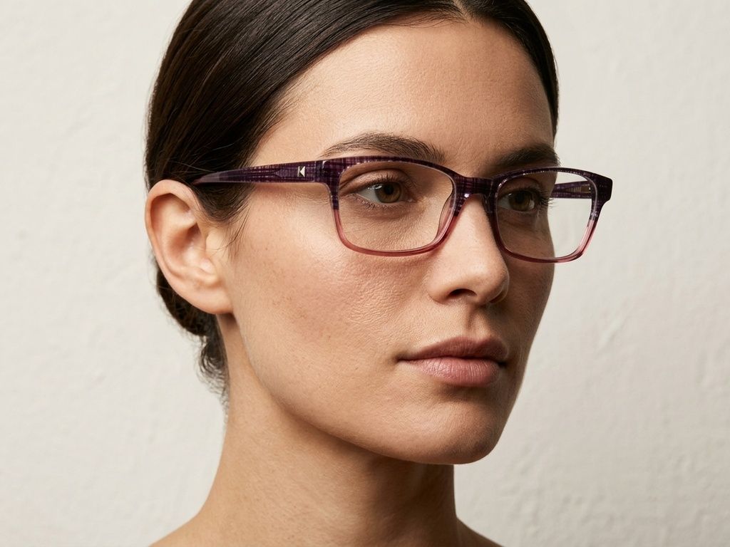 Rectangular Red Acetate Glasses #BS2012-3670