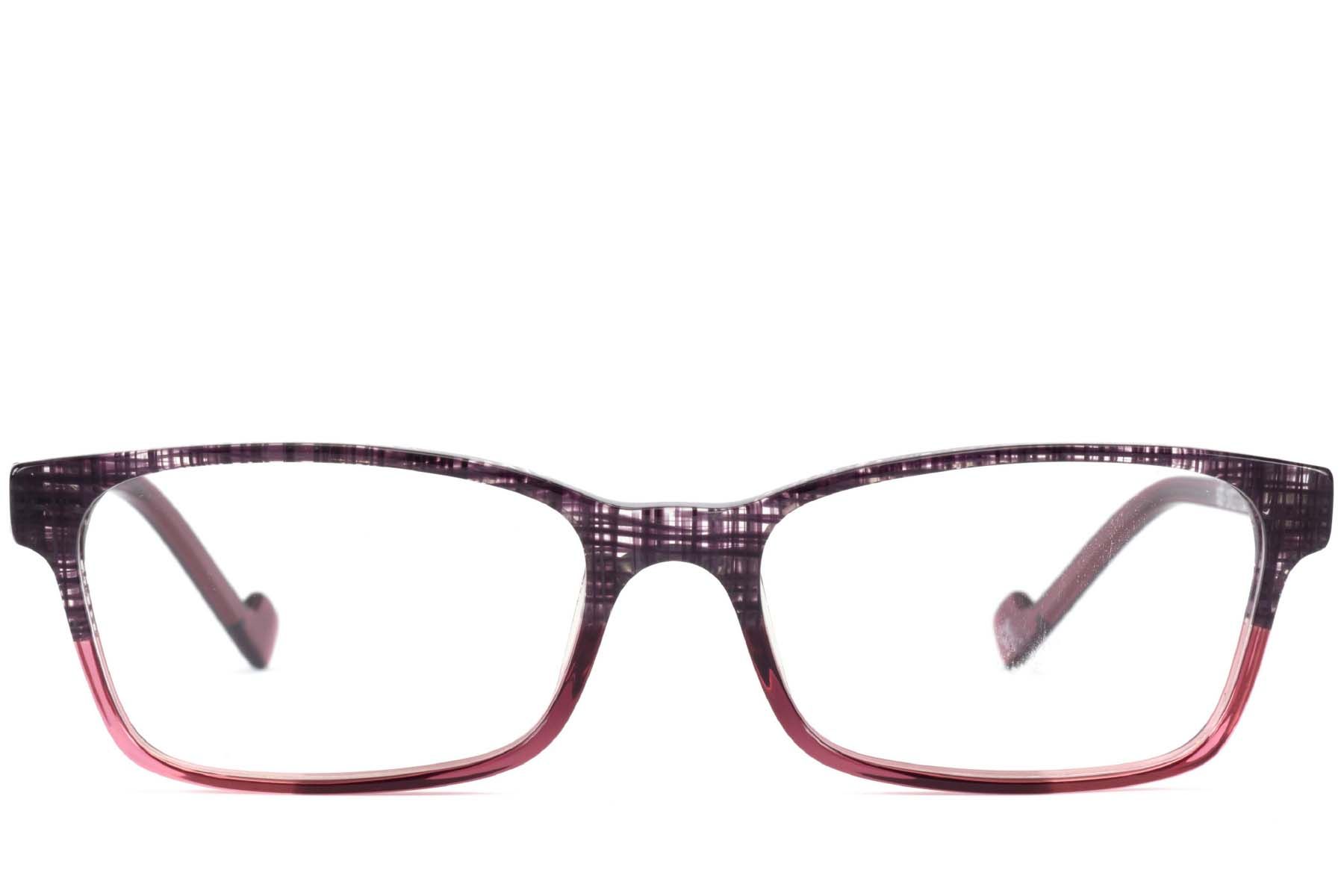Rectangular Red Acetate Glasses #BS2012-3670