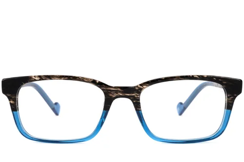 Lunettes rectangulaires en acétate bleu #BS2012-3674