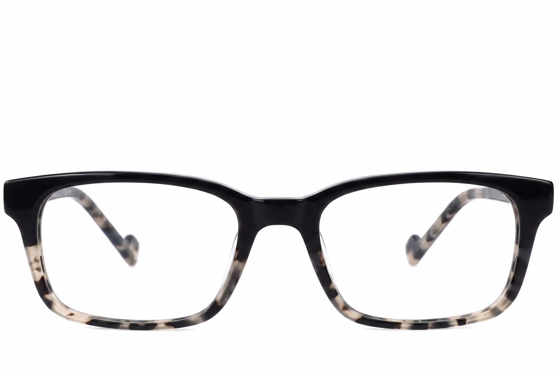 Rectangular Black Acetate Glasses #BS2012-3675