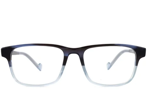 Lunettes rectangulaires en acétate bleu #BS2012-3678