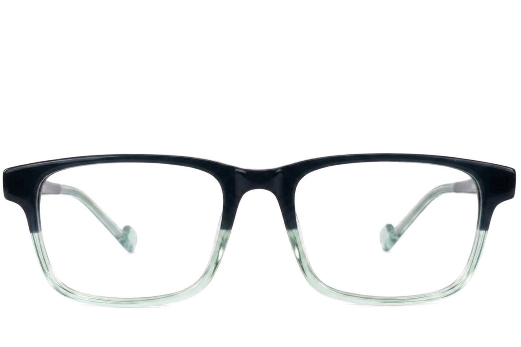Rectangular Green Acetate Glasses #BS2012-3679