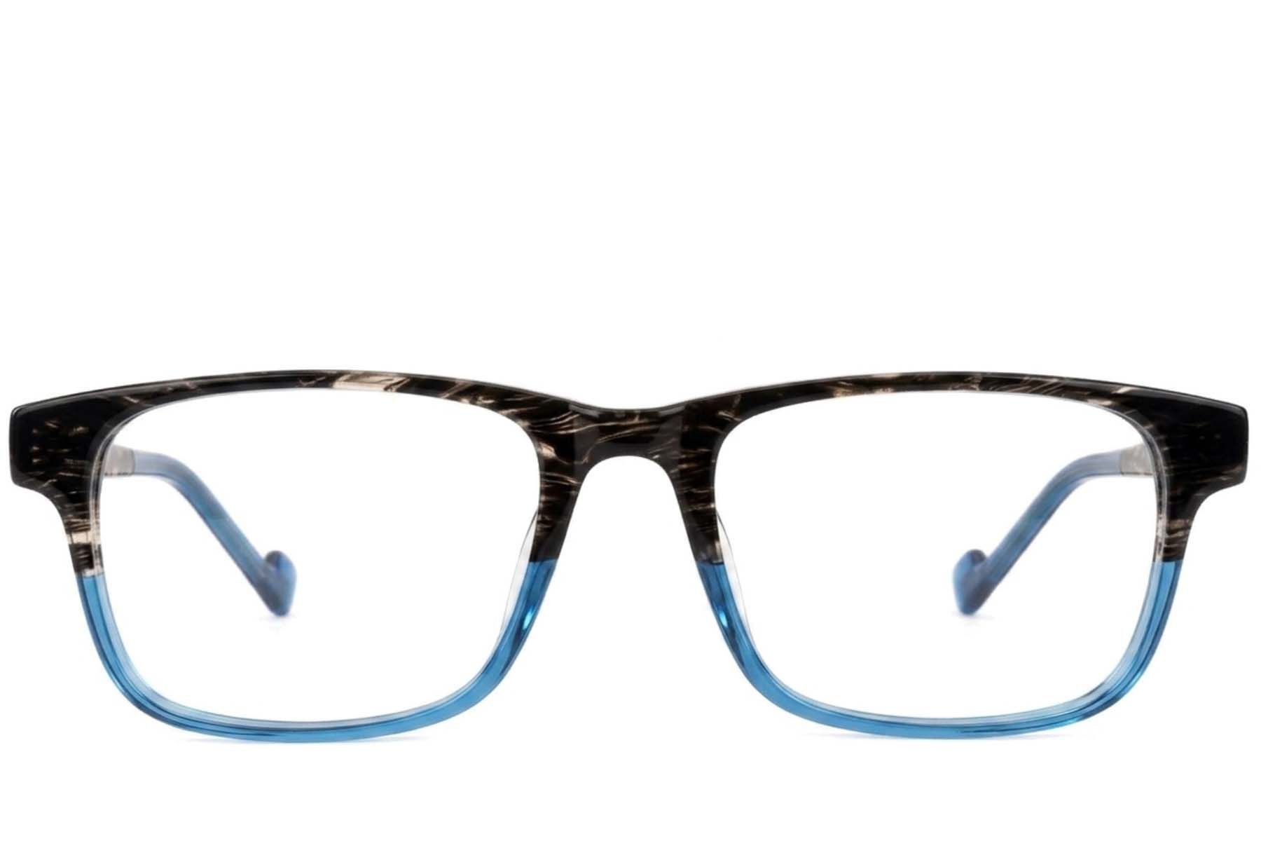 Vasos rectangulares de acetato azul #BS2012-3680