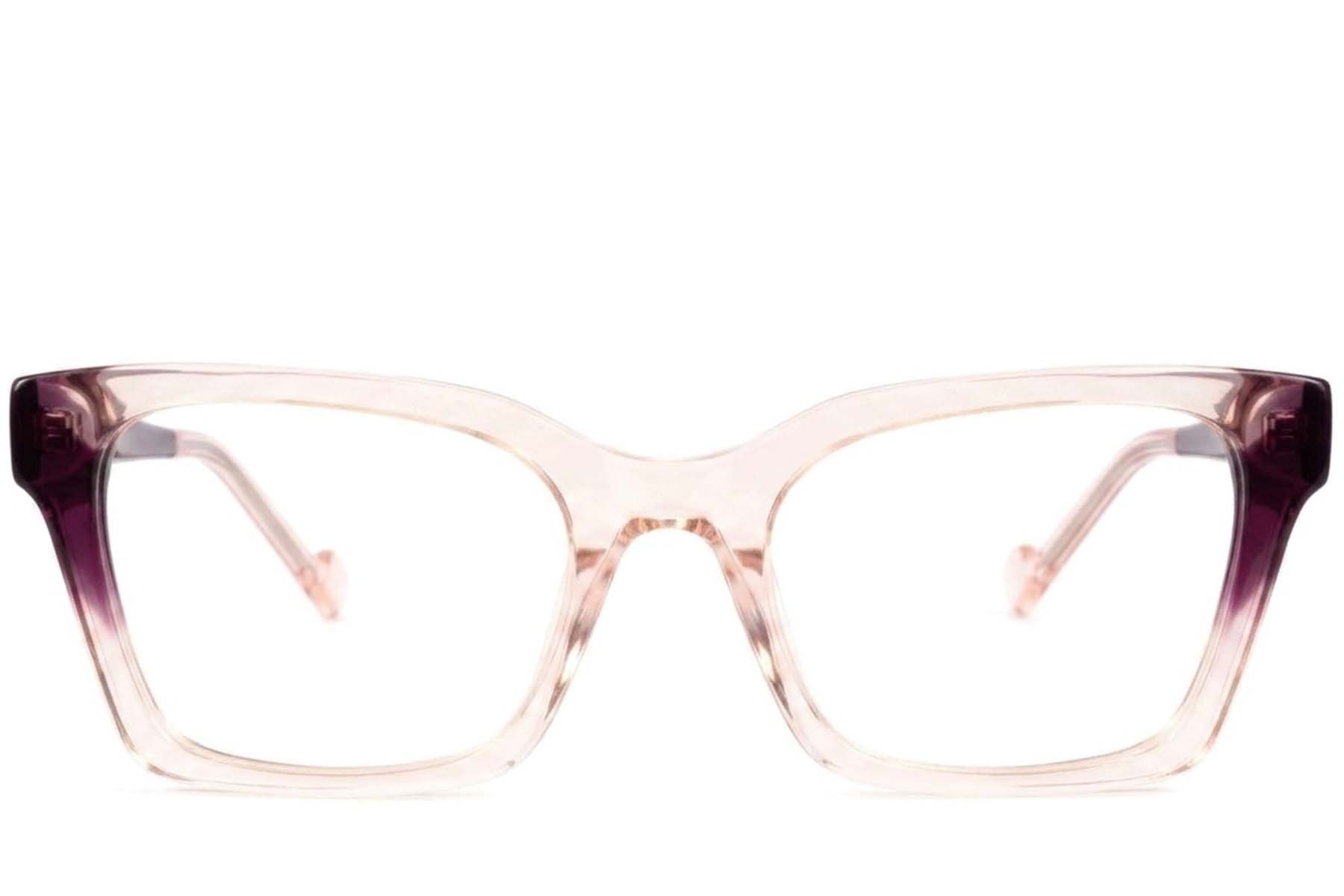 Rectangular Pink Acetate Glasses #BS2012-3684