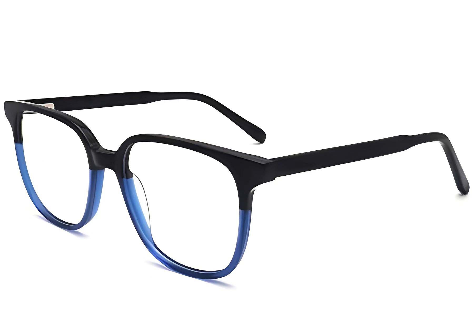 Rectangular Blue Acetate Glasses #BS2012-3690