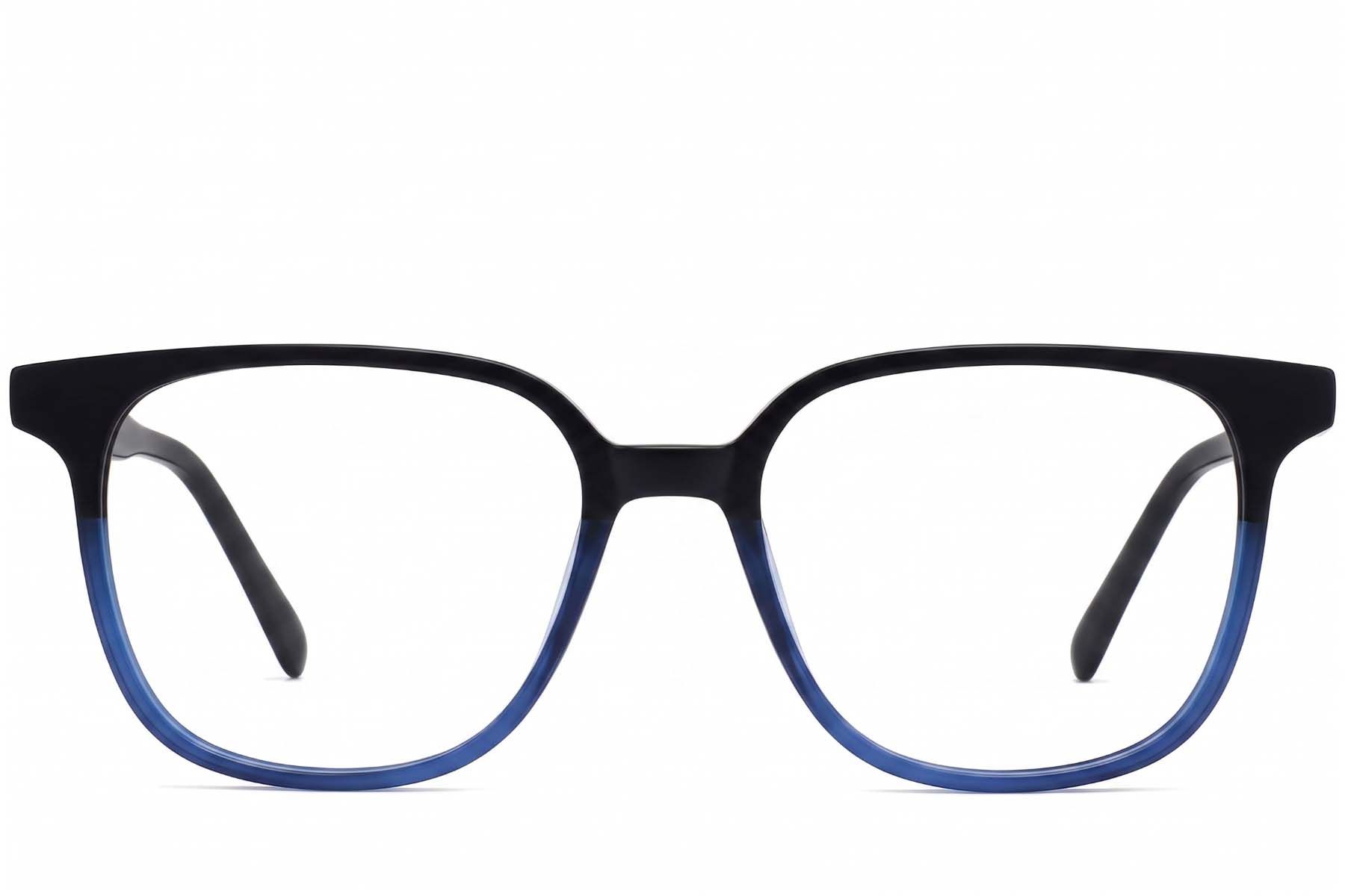 Rectangular Blue Acetate Glasses #BS2012-3690