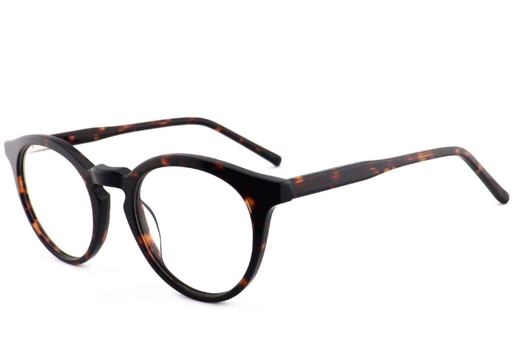 Gafas ovaladas de acetato con efecto carey #BS2012-3691