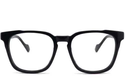 Lunettes rectangulaires en acétate noir #BS2012-3695