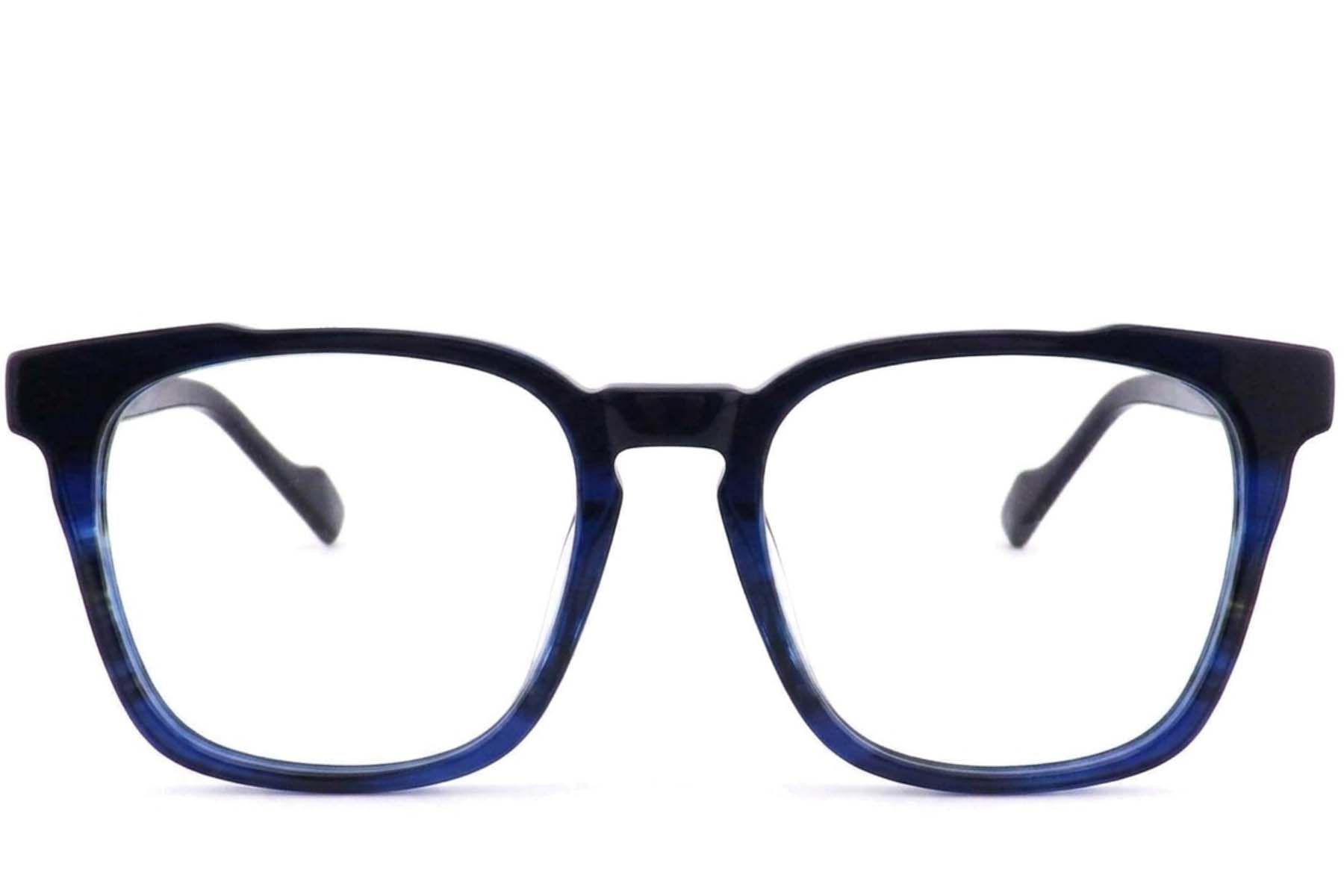 Rectangular Blue Acetate Glasses #BS2012-3697