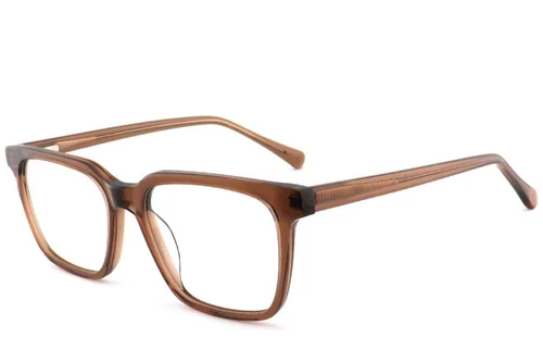 Lunettes rectangulaires en acétate brun #BS2012-3700