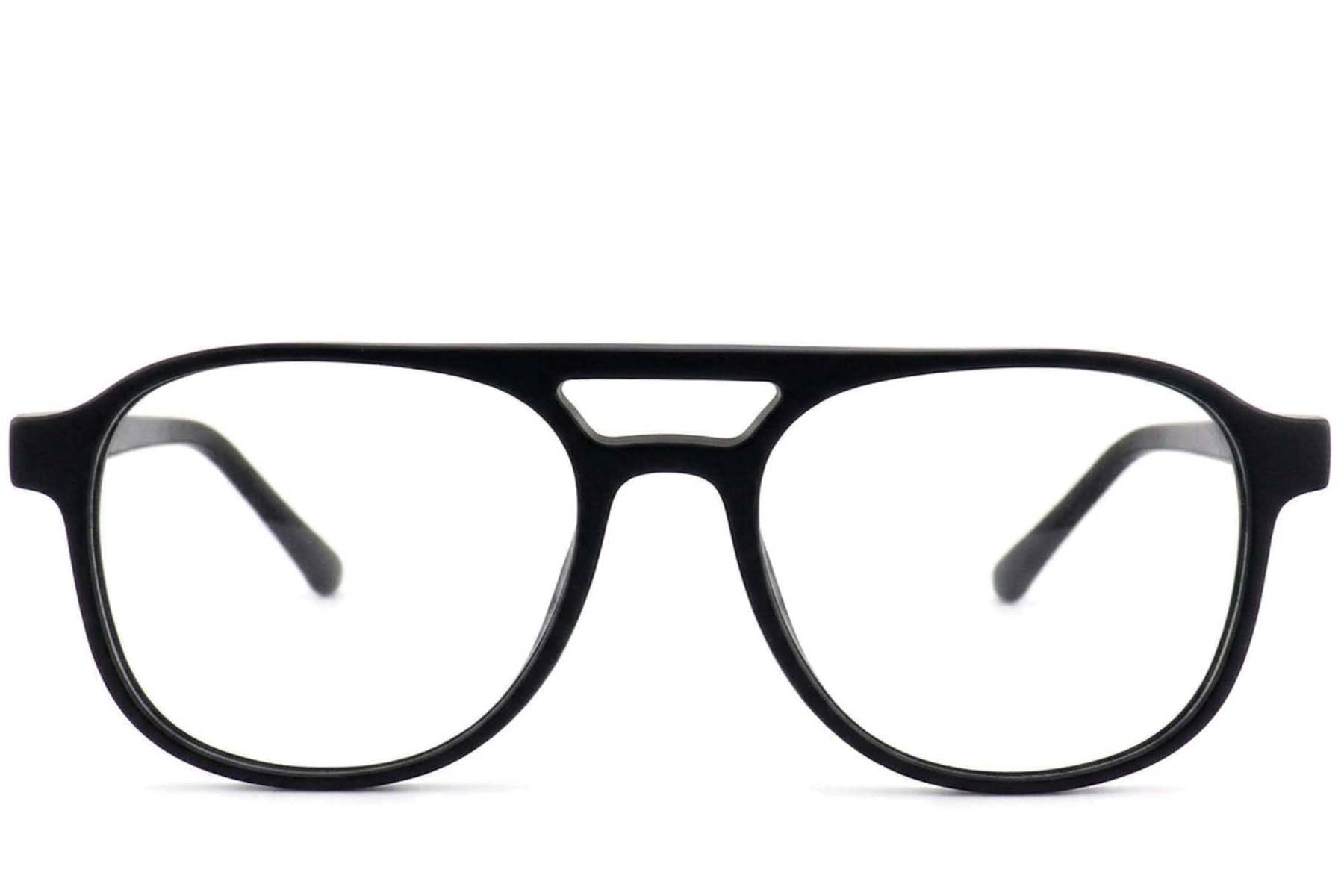 Aviator Black Acetate Glasses #BS2012-3702