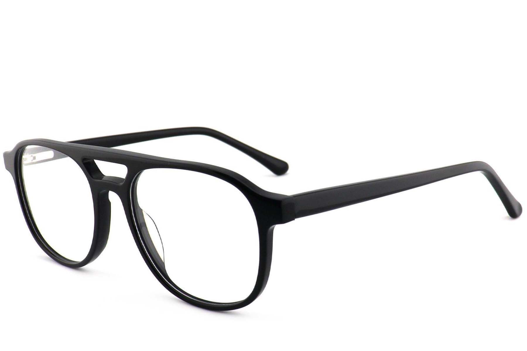 Aviator Black Acetate Glasses #BS2012-3702