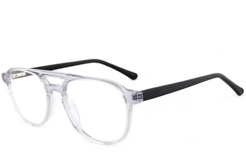 Lunettes aviateur en acétate transparent #BS2012-3703