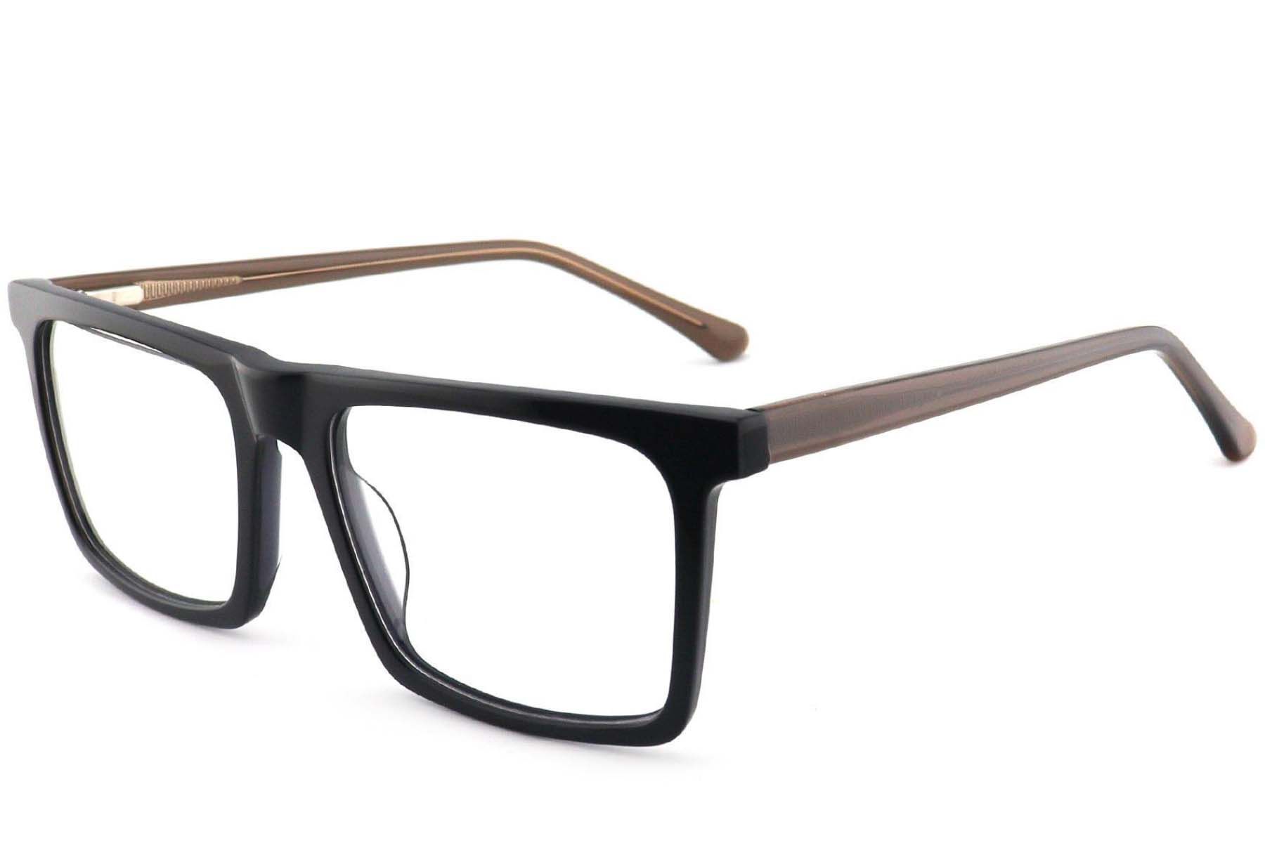 Rectangular Grey Acetate Glasses #BS2012-3708