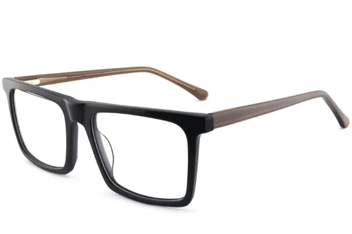 Lunettes rectangulaires en acétate gris #BS2012-3708